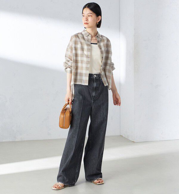 SHIPS for women「〈手洗い可能〉シアー チェック ロング スリーブ シャツ」|シャツ・ブラウス|