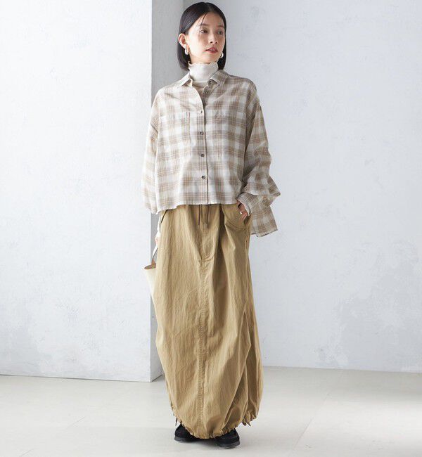 SHIPS for women「〈手洗い可能〉シアー チェック ロング スリーブ シャツ」|シャツ・ブラウス|