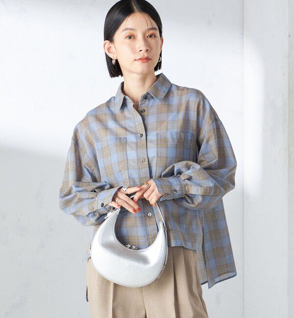 SHIPS for women「〈手洗い可能〉シアー チェック ロング スリーブ シャツ」|シャツ・ブラウス|