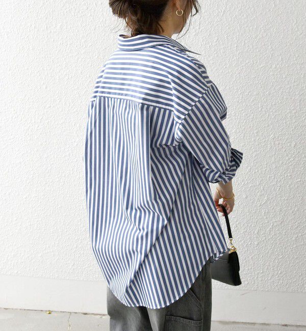 SHIPS any「SHIPS any:〈洗濯機可能〉REPREVE レギュラーカラー ルーズ ポケット シャツ」|シャツ・ブラウス|