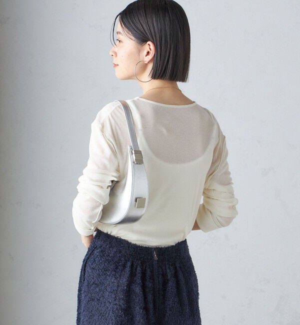 SHIPS for women「〈手洗い可能〉シアー ストレッチ クルーネック プルオーバー」|Tシャツ・カットソー|