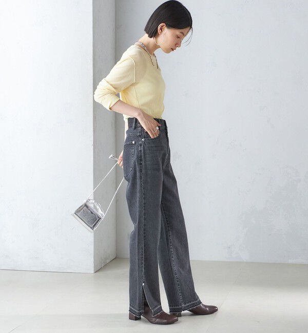 SHIPS for women「〈手洗い可能〉シアー ストレッチ クルーネック プルオーバー」|Tシャツ・カットソー|