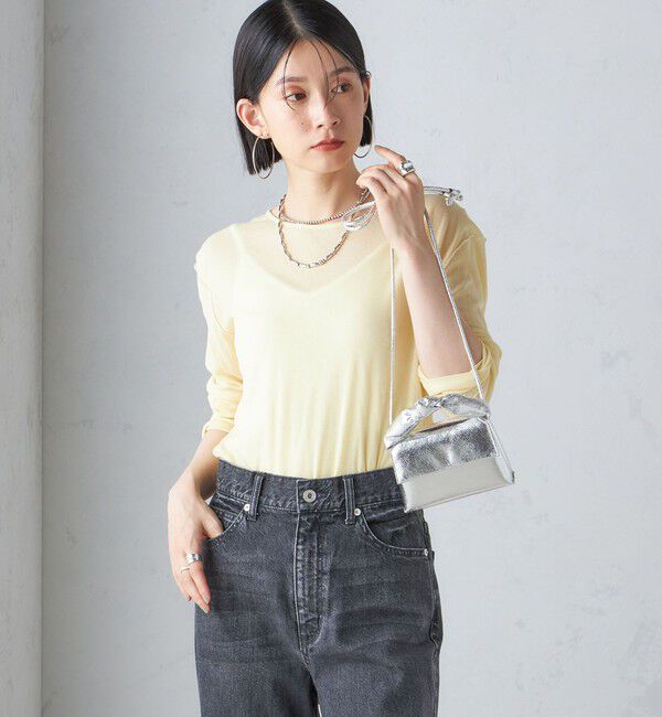 SHIPS for women「〈手洗い可能〉シアー ストレッチ クルーネック プルオーバー」|Tシャツ・カットソー|