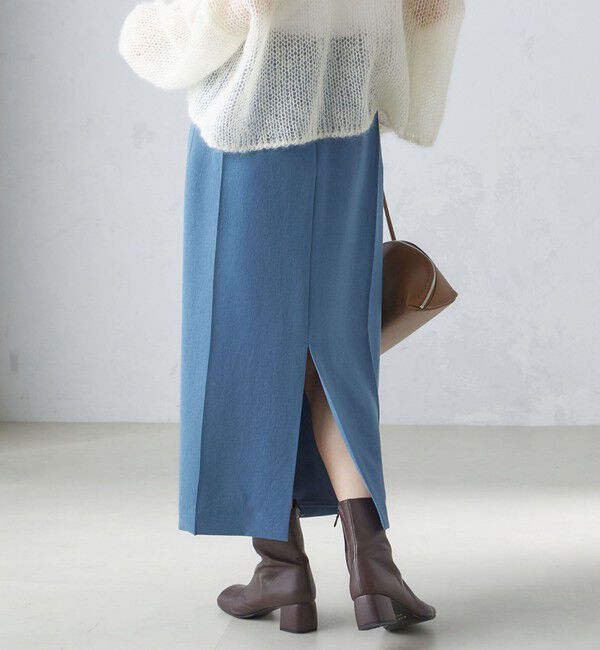 SHIPS for women「〈手洗い可能〉ジョーゼット ピンタック タイト スカート」|スカート|