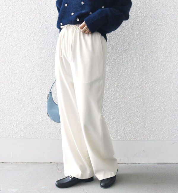 SHIPS for women「〈手洗い可能〉両面起毛 ドロスト パンツ」|その他|