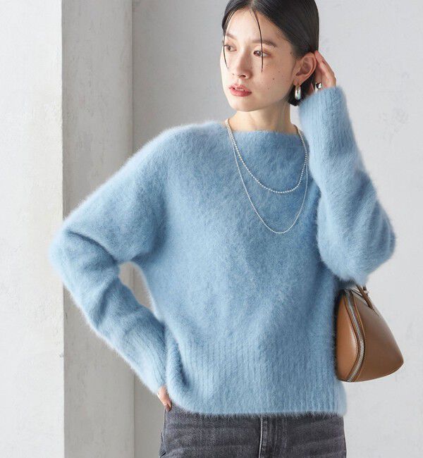SHIPS for women「〈手洗い可能〉FOX クルーネック プルオーバー」|ニット・セーター|スカイブルー