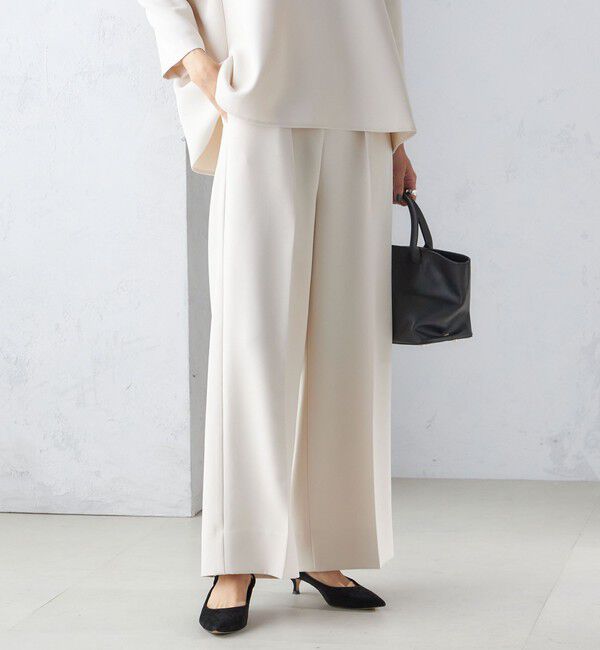 SHIPS for women「troisiemeCHACO:ワイド パンツ（セレモニー対応可）」|スラックス|