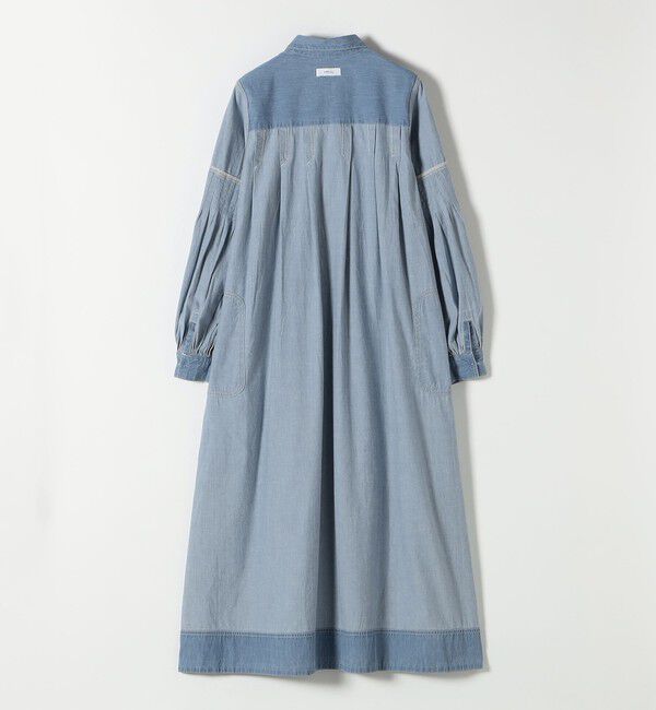 SHIPS any「SHIPS any: ライトオンス デニム オープンカラー テントライン ワンピース」|ワンピース|
