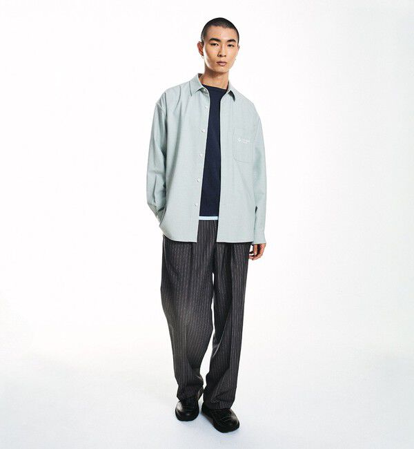 SHIPS「City Ambient Products: ツイル 2タック ワイド スラックス」|スラックス|