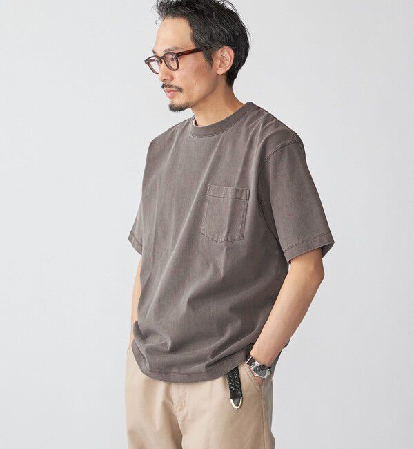 SHIPS「SHIPS: コットン USA クルーネック ポケット ピグメント Tシャツ」|Tシャツ・カットソー|