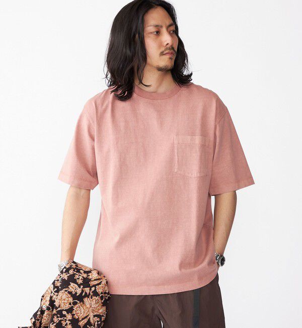 SHIPS「SHIPS: コットン USA クルーネック ポケット ピグメント Tシャツ」|Tシャツ・カットソー|