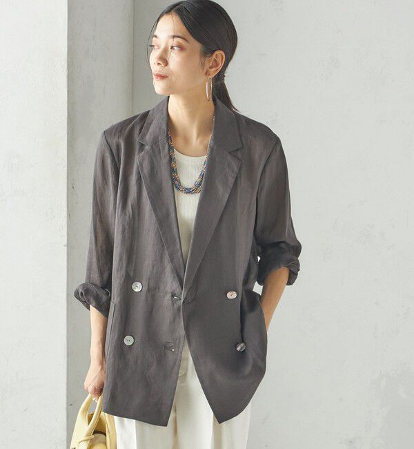 SHIPS for women「〈手洗い可能〉ラミー 4 シアー ジャケット」|テーラードジャケット|