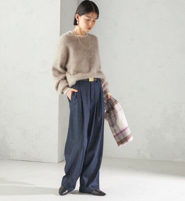 SHIPS for women「〈手洗い可能〉デニムライク 2タック ワイド パンツ」|その他|
