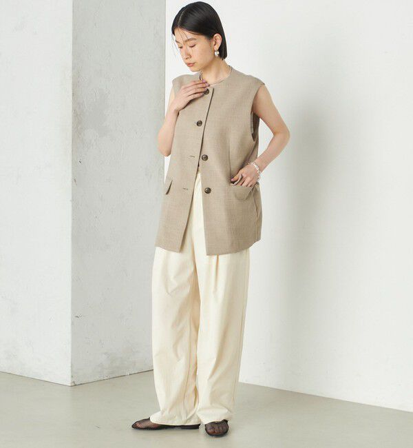 SHIPS for women「Wai＋:〈手洗い可能〉2タック スラックス」|スラックス|