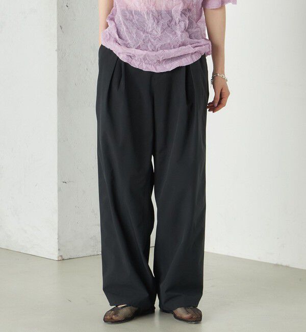 SHIPS for women「Wai＋:〈手洗い可能〉2タック スラックス」|スラックス|