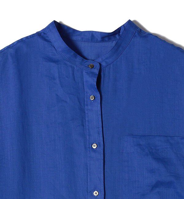 SHIPS for women「〈手洗い可能〉ラミー 4 スタンドカラー シャツ ワンピース」|ワンピース|