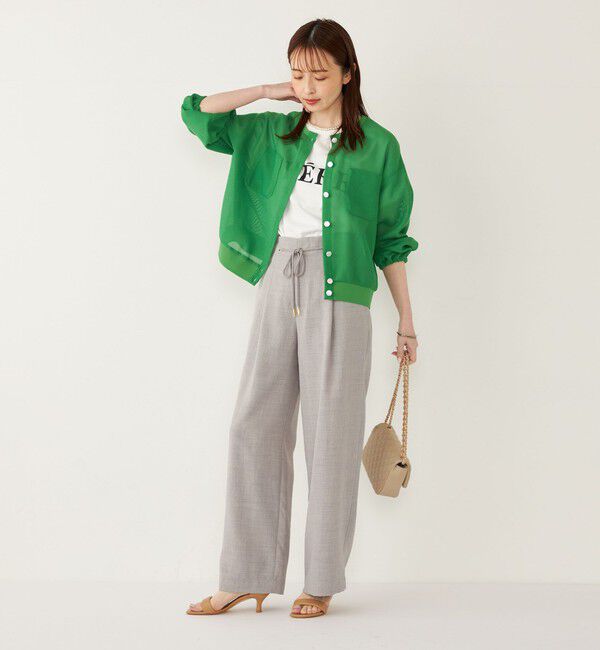 SHIPS Colors 「SHIPS Colors:〈手洗い可能〉メッシュ ノーカラー ハオリ 2◇」|ブルゾン・スタジャン|