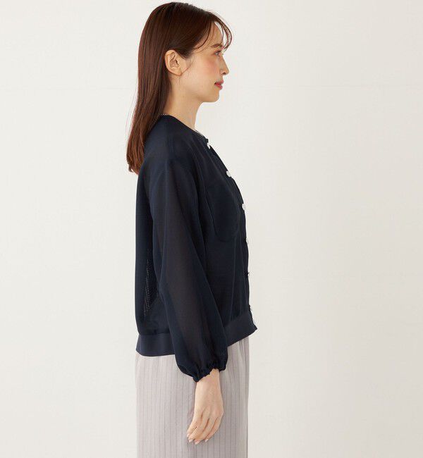 SHIPS Colors 「SHIPS Colors:〈手洗い可能〉メッシュ ノーカラー ハオリ 2◇」|ブルゾン・スタジャン|