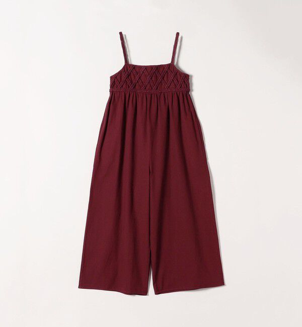 SHIPS any「bon_meur:〈手洗い可能〉ロープ編み コットン ワイド ギャザー サロペット」|オールインワン|