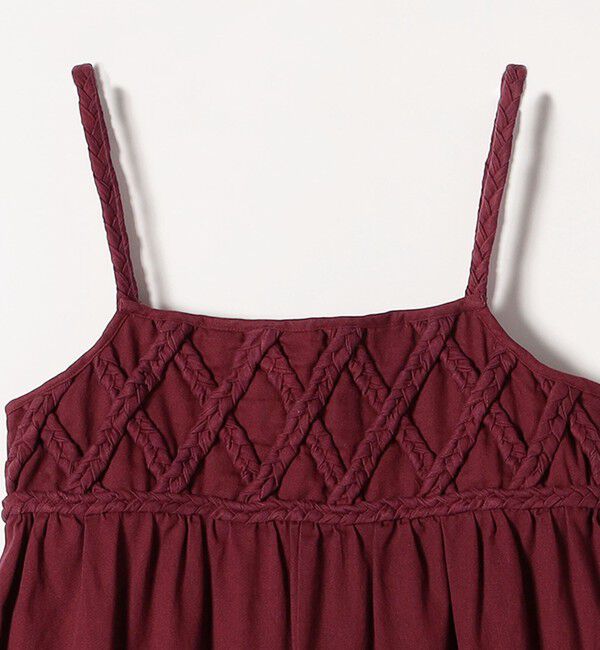 SHIPS any「bon_meur:〈手洗い可能〉ロープ編み コットン ワイド ギャザー サロペット」|オールインワン|