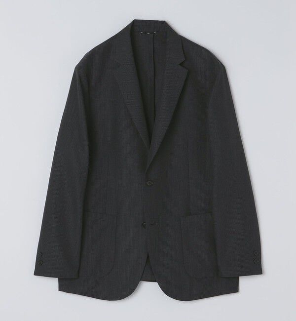 SHIPS「SHIPS: シアサッカー ジャケット」|テーラードジャケット|ダークグレー