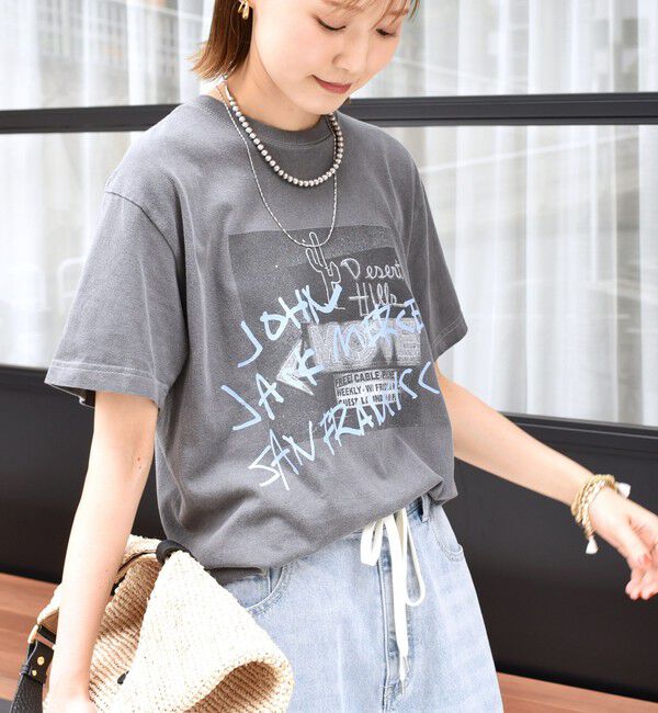 SHIPS for women「【SHIPS別注】J.J MERCER:プリント TEE」|Tシャツ・カットソー|ダークグレー