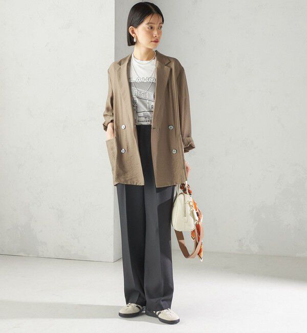 SHIPS for women「〈手洗い可能〉シアー シルク混 ジャケット」|テーラードジャケット|