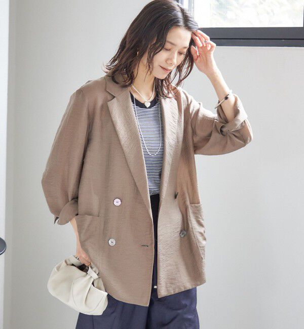 SHIPS for women「〈手洗い可能〉シアー シルク混 ジャケット」|テーラードジャケット|