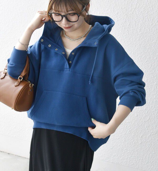 SHIPS any「SHIPS any:〈洗濯機可能〉USAコットン 裏起毛 フーディー ルーズ プルオーバー」|パーカー|