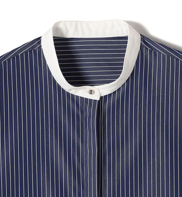 SHIPS for women「〈手洗い可能〉綿 ポリエステル ストライプ 羽織 シャツ」|シャツ・ブラウス|