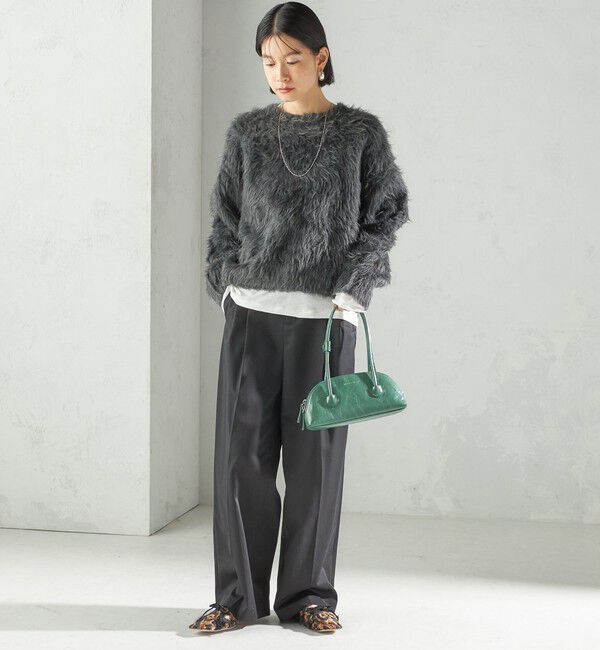 SHIPS for women「〈洗濯機可能〉ハイカウント ツイル 2タック ワイド パンツ」|その他|