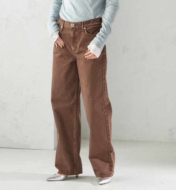 SHIPS for women「upper hights:THE NIECE MIDRISE」|デニム|ブラウン