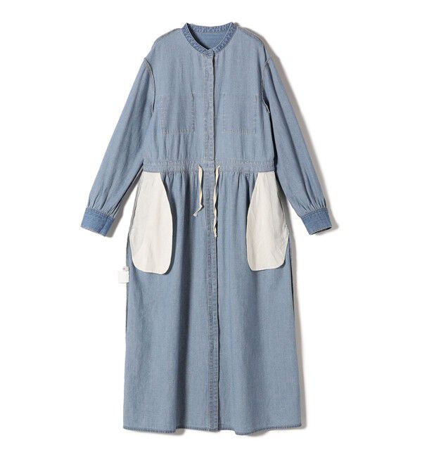 SHIPS for women「〈洗濯機可能〉ライトオンス デニム ウエスト 切替 ワンピース」|ワンピース|
