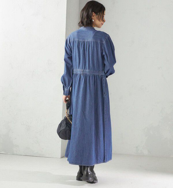 SHIPS for women「〈洗濯機可能〉ライトオンス デニム ウエスト 切替 ワンピース」|ワンピース|