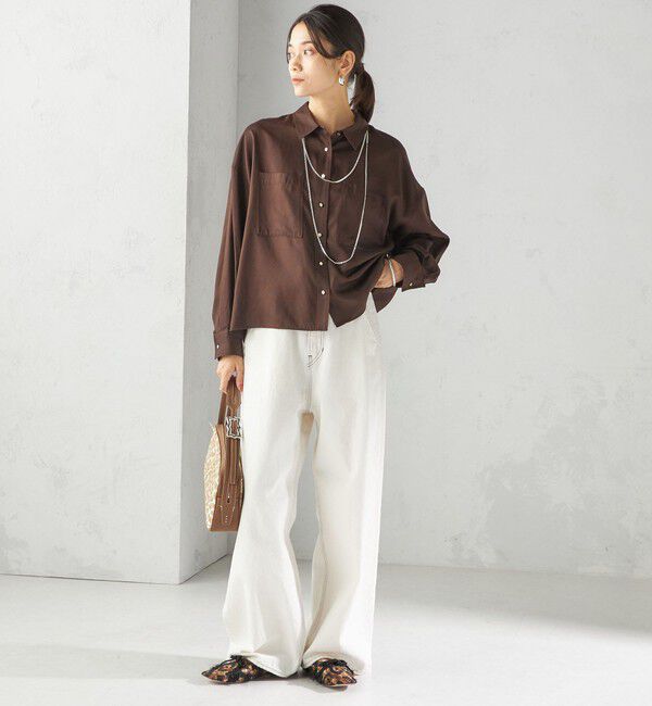 SHIPS for women「〈手洗い可能〉セルロース ツイル 羽織 シャツ」|シャツ・ブラウス|