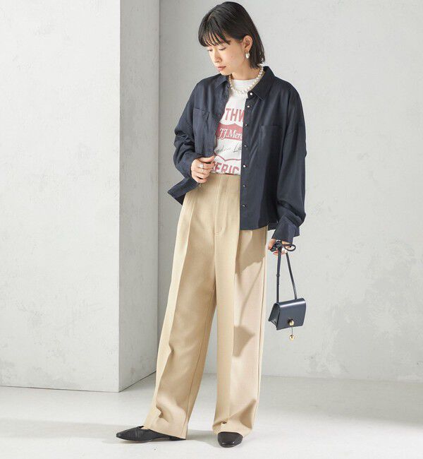 SHIPS for women「〈手洗い可能〉セルロース ツイル 羽織 シャツ」|シャツ・ブラウス|