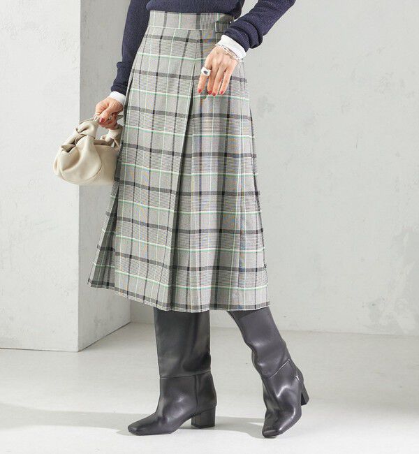 SHIPS for women「《一部追加予約》チェック ボックス プリーツ スカート」|スカート|