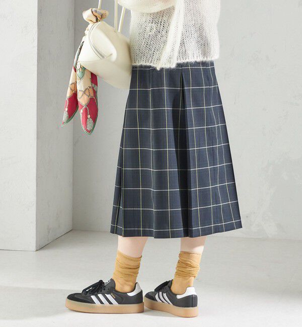 SHIPS for women「《一部追加予約》チェック ボックス プリーツ スカート」|スカート|