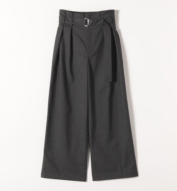 quaranciel「《一部追加予約》quaranciel:〈洗濯機可能〉ハンサム ハイウエスト ベルト ワイド パンツ」|その他|