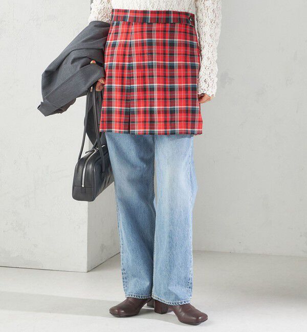 SHIPS for women「チェック プリーツ 巻き スカート」|スカート|