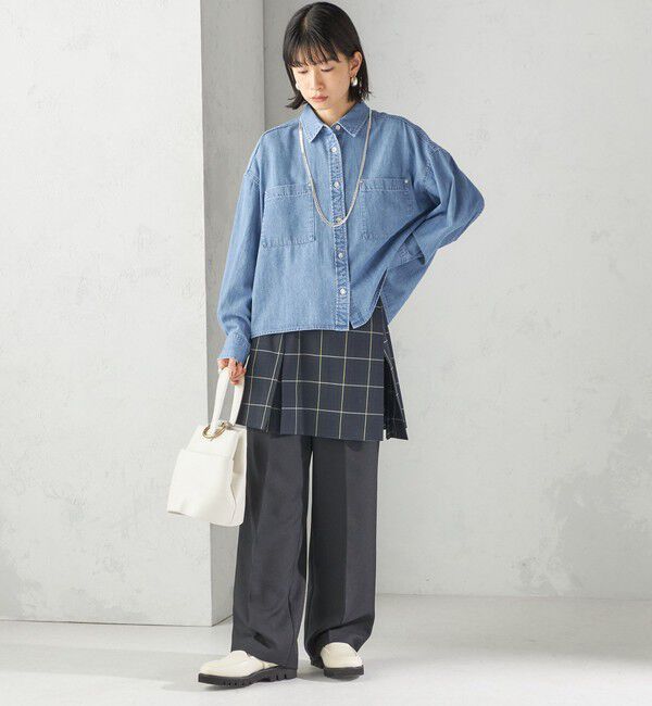 SHIPS for women「チェック プリーツ 巻き スカート」|スカート|