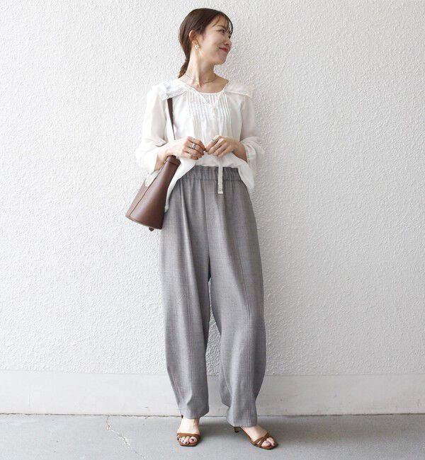 SHIPS any「SHIPS any:〈洗濯機可能〉コットン モス セーラー カラー レース ブラウス」|シャツ・ブラウス|