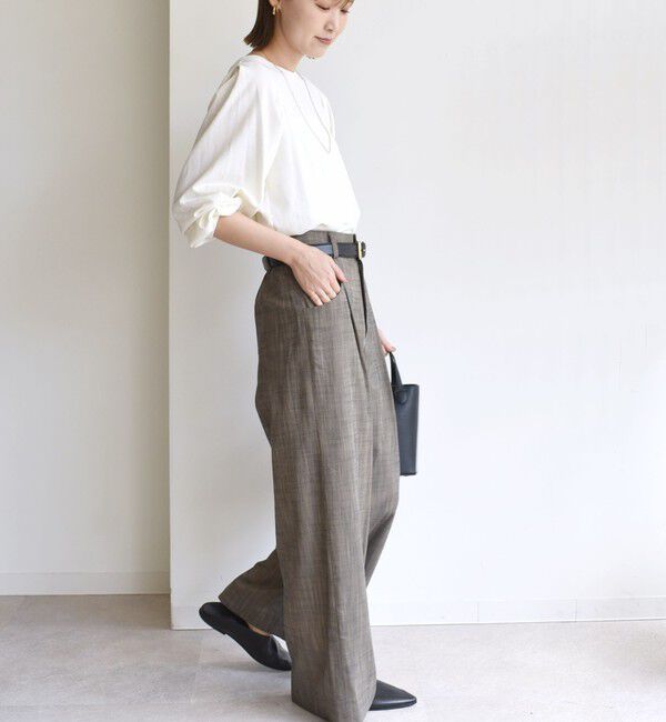 SHIPS for women「DEPEND インレー タック デザイン プルオーバー」|Tシャツ・カットソー|