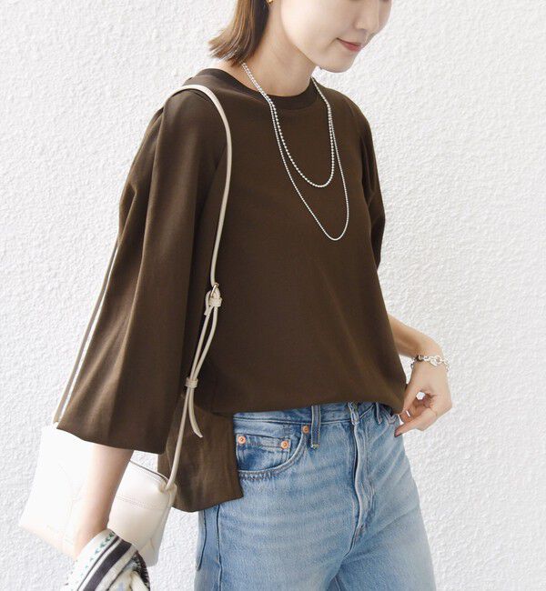 SHIPS for women「DEPEND インレー タック デザイン プルオーバー」|Tシャツ・カットソー|