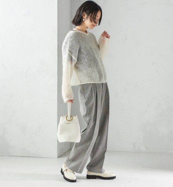 SHIPS for women「〈手洗い可能〉ウォッシャブル ウール タック パンツ」|その他|