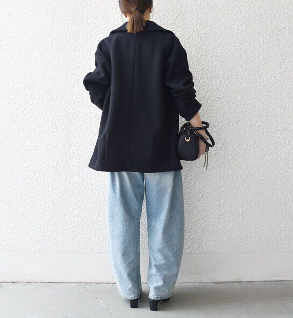 SHIPS any「SHIPS any:〈洗濯機可能〉ダンボール コクーン テーラード ミディ コート」|チェスターコート|