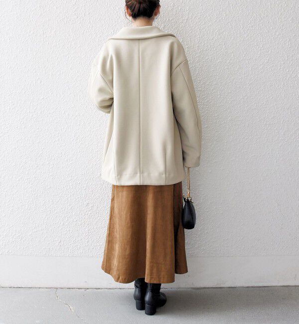 SHIPS any「SHIPS any:〈洗濯機可能〉ダンボール コクーン テーラード ミディ コート」|チェスターコート|