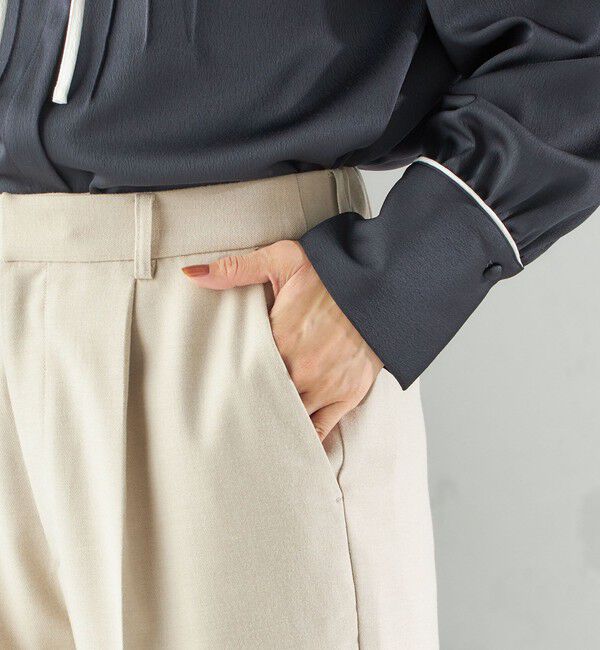 SHIPS for women「〈手洗い可能〉DELEGANT テーパード パンツ（セットアップ対応）」|スラックス|