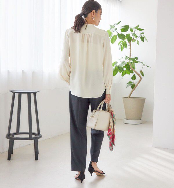 SHIPS for women「〈手洗い可能〉DELEGANT テーパード パンツ（セットアップ対応）」|スラックス|