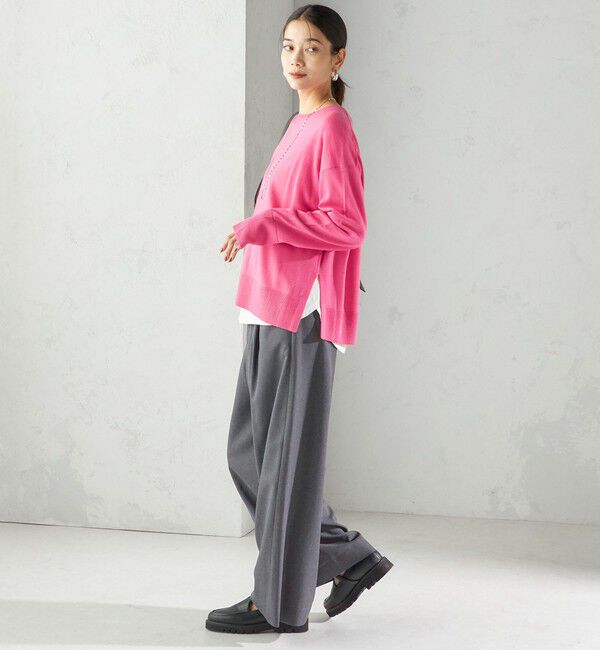 SHIPS for women「〈手洗い可能〉14G ウォッシャブル クルーネック ニット プルオーバー」|ニット・セーター|